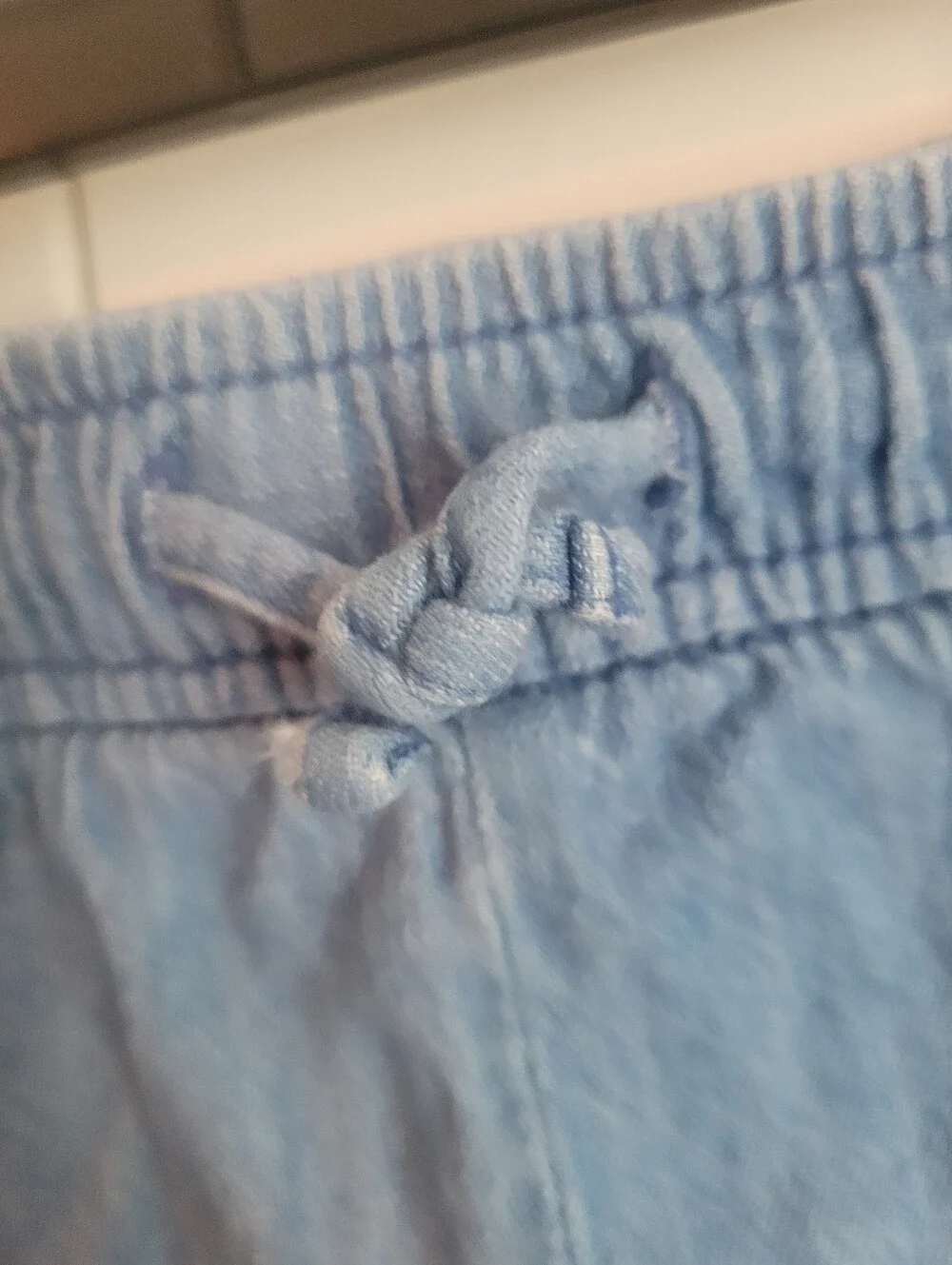 Old Navy Light Blue Denim-Style Elastic Waist Shorts